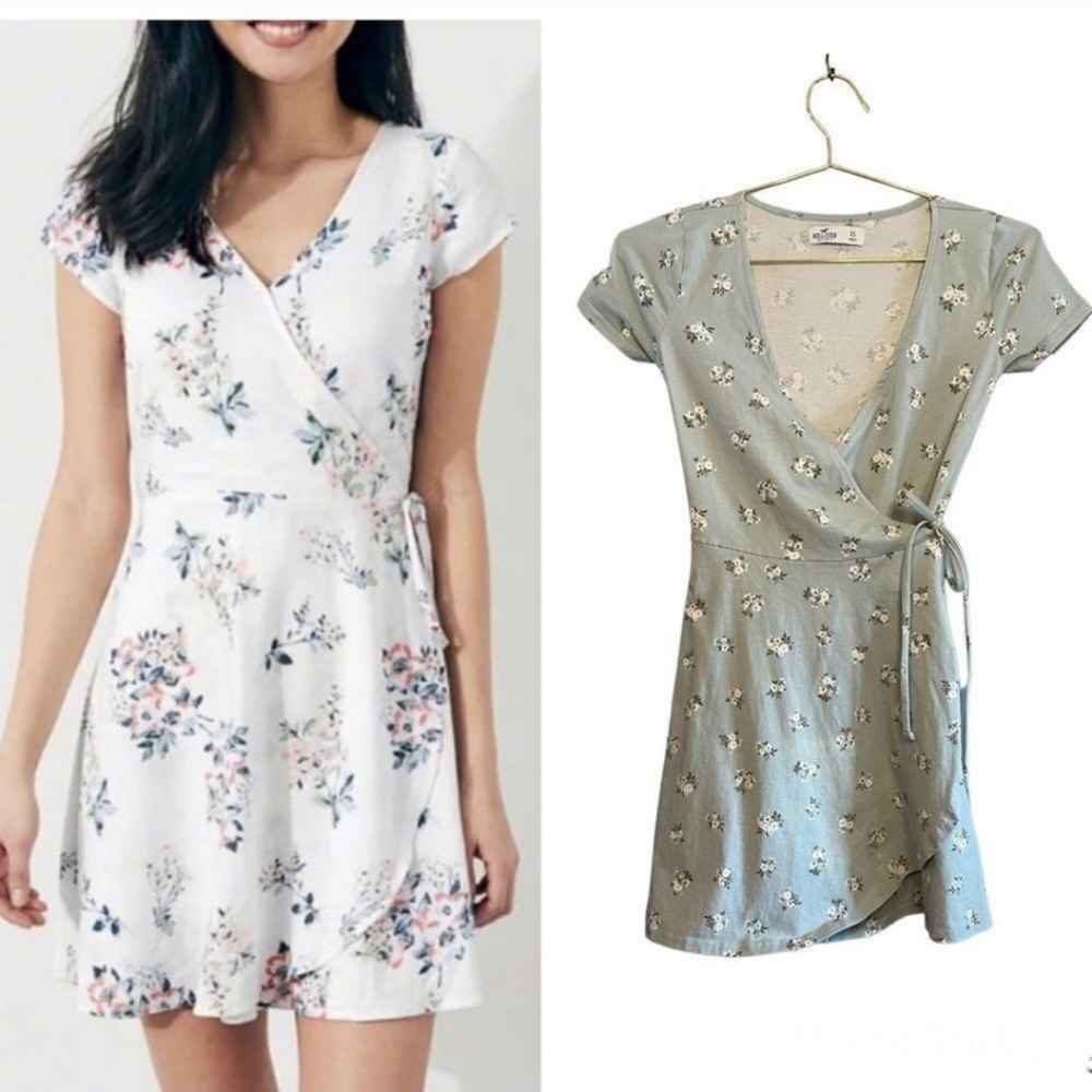 NWOT Hollister Mini Floral Wrap Dress